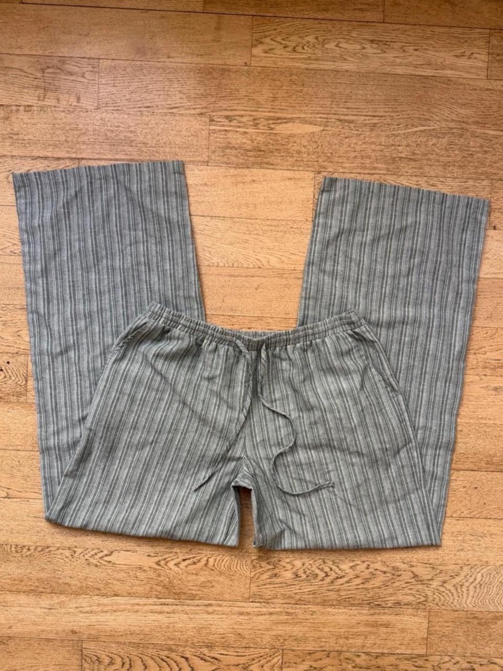 Motel Pinstripe Wide Leg Pants Office Siren Relaxed Trouser